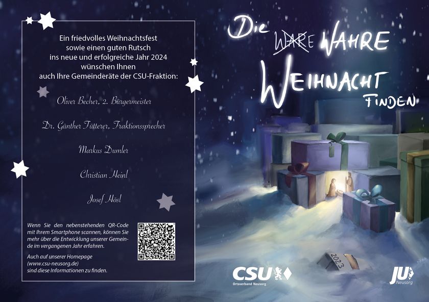 CSU Weihnachtskarte 2023